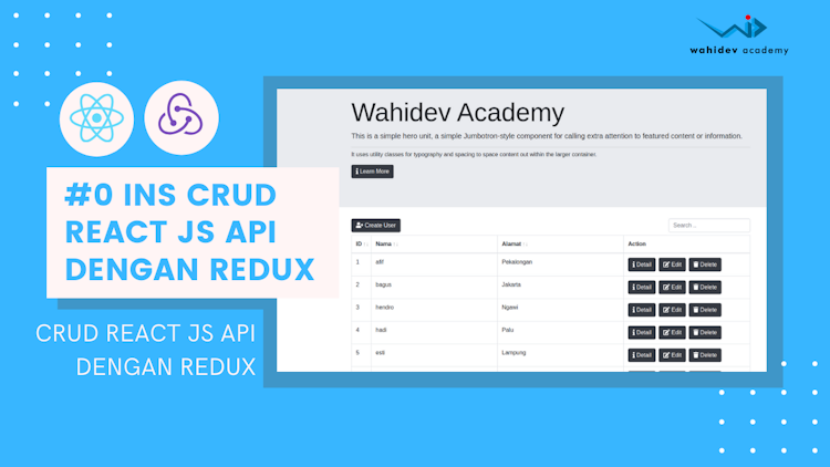 CRUD REACT JS API DENGAN REDUX